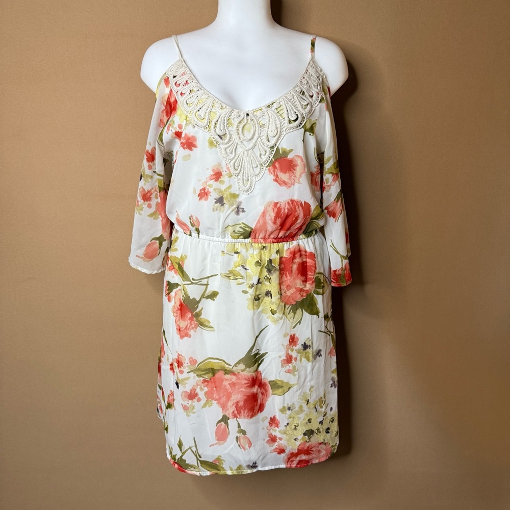Backless spring floral dress